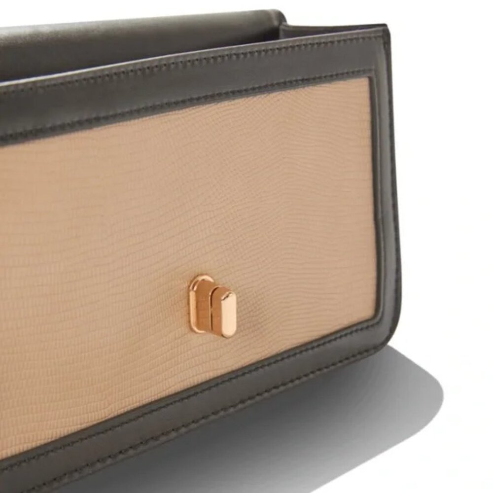 JULES KAE Mia Bag Vegan Leather (Black & Tan/Cream) BRAND-NEW &‎ BEAUTIFUL! - Picture 7 of 9